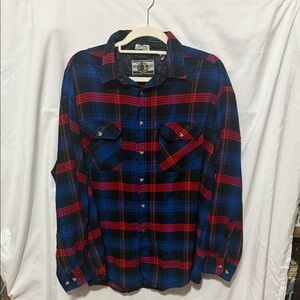 Northwest Blue and Red Buffalo Checkered plaid flannel